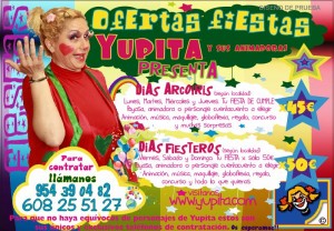 Tenéis fiesta? Contad con Yupita